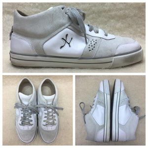 Jhung Yuro Old School sneakers mens US Size 9.5 platinum/white Leather Shoes